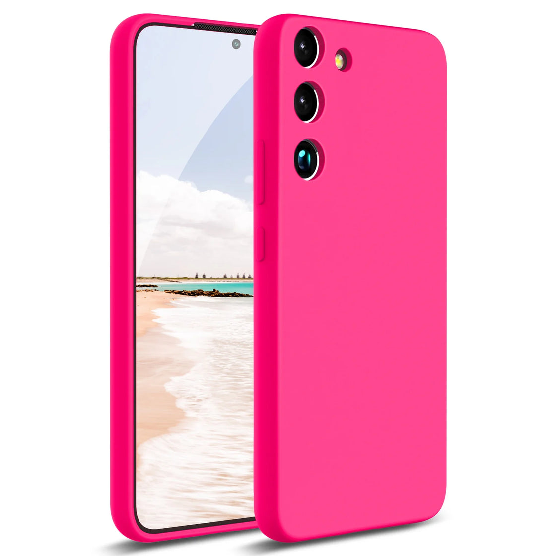 Premium Silicone Case for Sam S23 FE Hot Pink