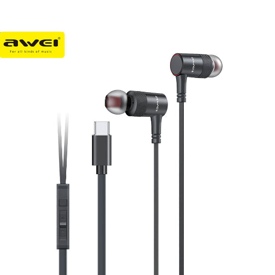 Awei PC-9T In-ear Handsfree Headphone with USB-C Plug Shopolla