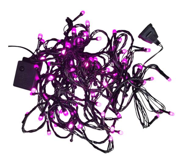 Christmas Led Light 100 Small Big LED Green Wire 10M Cabel String Lights (Purple)