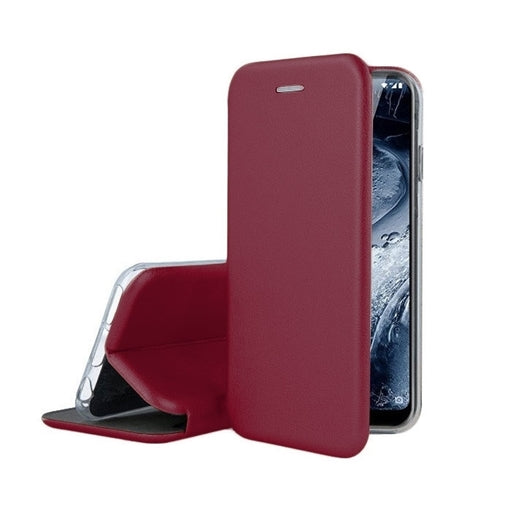 Magnet Book Cover For Samsung A01 Burgundy