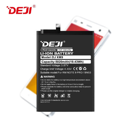 DEJI BN53 Mobile Replacement Battery For Xiaomi Redmi Note 9 Pro - 5020mAh