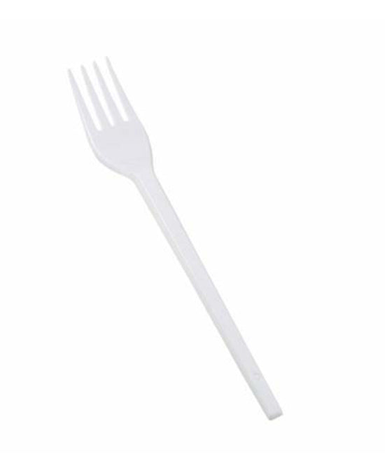 Kitchen Selection, White Medium Weight Forks (Pack of 50pcs)