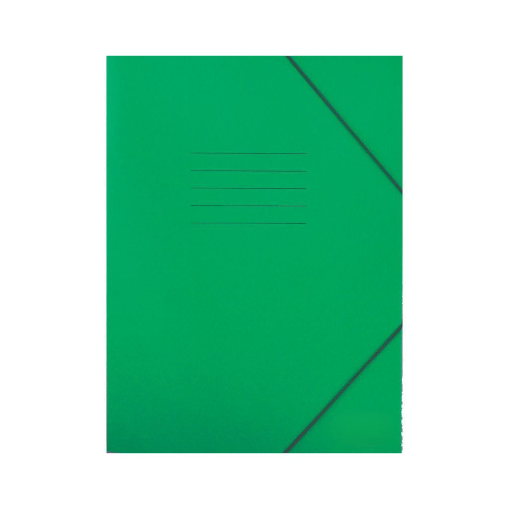 Prespan folder A4 with flaps and rubber Premium Green 25x35 cm