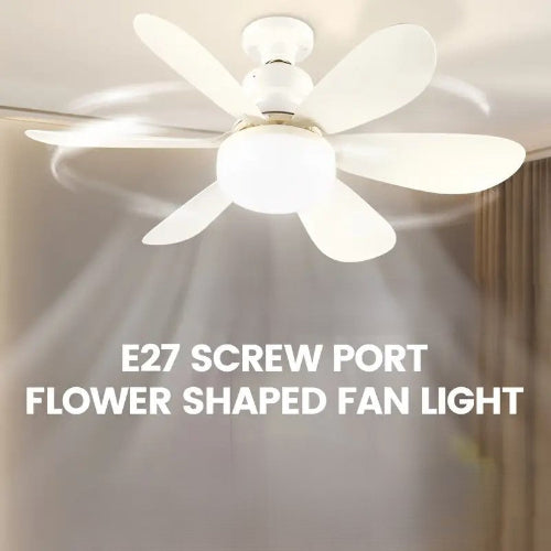 RiXME FLOR LUZ DE VENTILADOR 40W 20.5" Super Quiet E27 - White