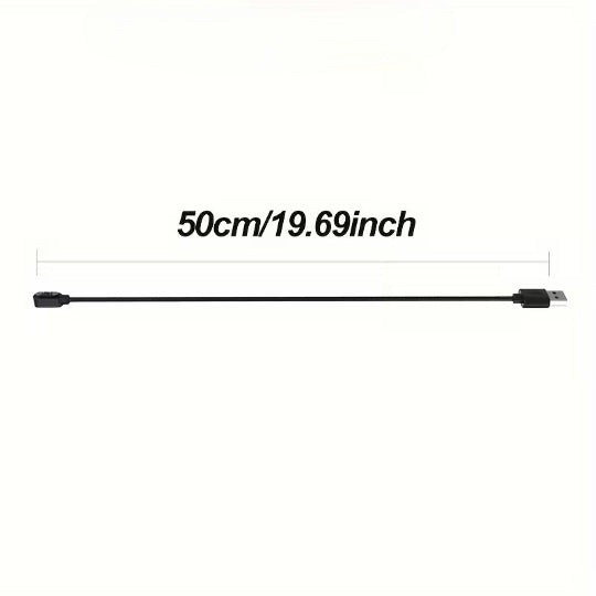 2 pins 2.8mm Smartwatch Dock Charger USB Charging Cable 50cm Black