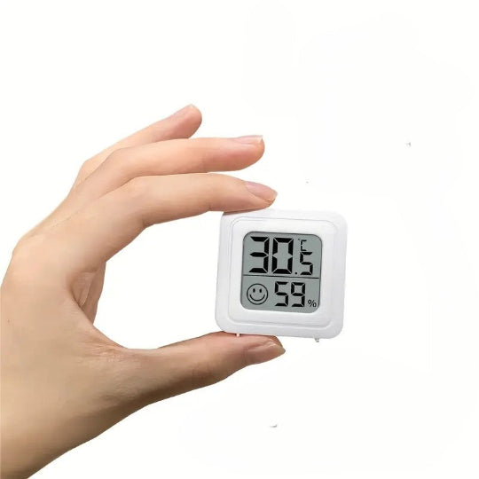 Digital Thermometer Hygrometer for Home Car - Battery-Powered, 0.01°C/0.RH Accuracy, Home, Digital Clock