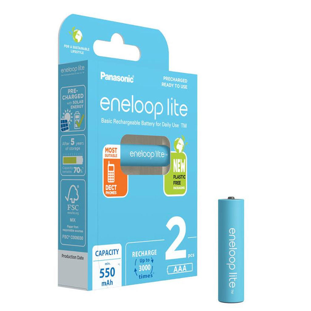 PANASONIC ENELOOP LITE AAA 550mAh RECHARGEABLE – 2 pcs 