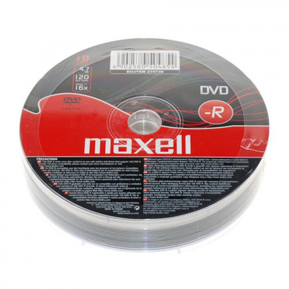 MAXELL DVD -R 10 Pack 4.7GB 120 Minute Video 16x Speed