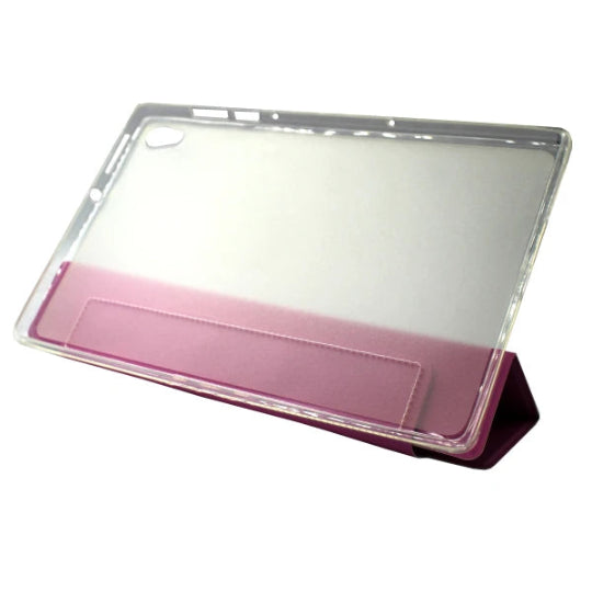 Tri-fold Flip Cover Book Case for Lenovo Tab M10 HD 10.1" TB-X505L / TB-X505X / TB-X505F (Pink)