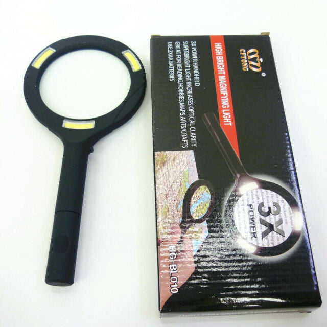 Loupe Handheld 3times Magnifying Glass Inspecting Coins Stamps Magnifier 