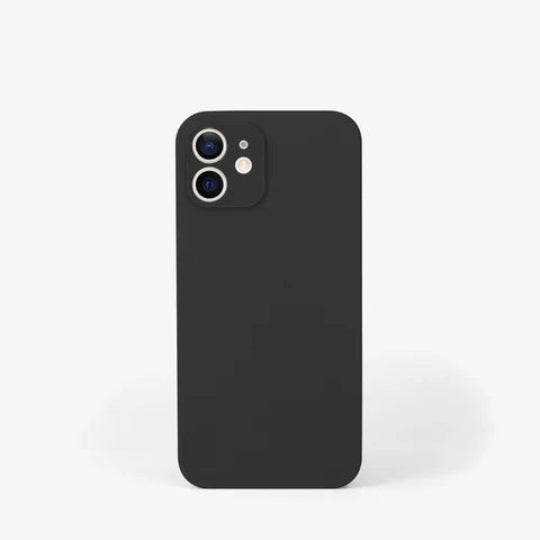 Soft Silicone Back Cover Case for Iphone 12 Mini (Black)