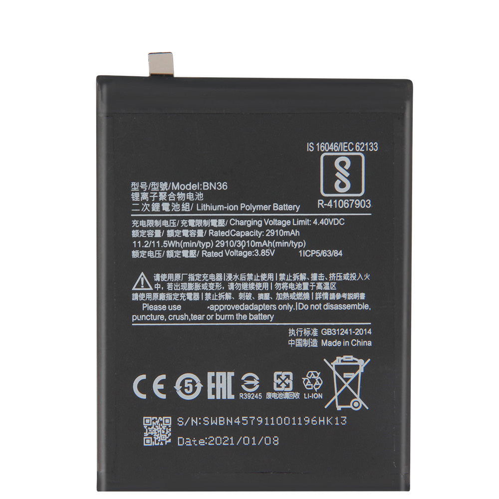 OEM BATTERY BN36 For XIAOMI Mi A2/Mi 6X - 2910mAh