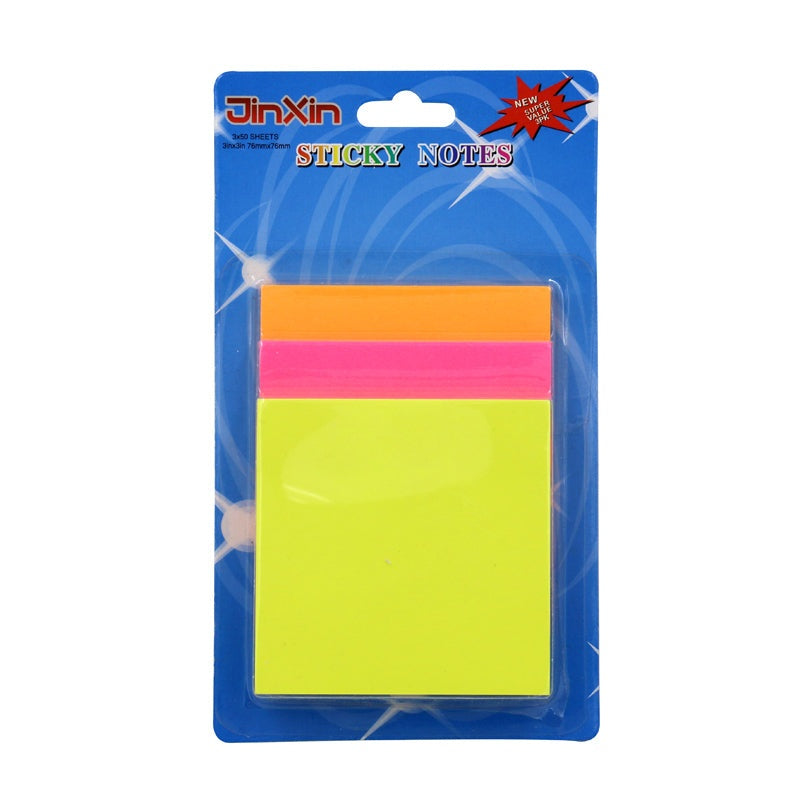 JinXin Sticky Notes 3 Pack Colored 