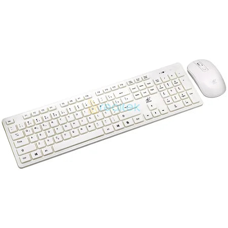 Ergonomic Design Wireless Mouse & Keyboard Set JX-K90 White