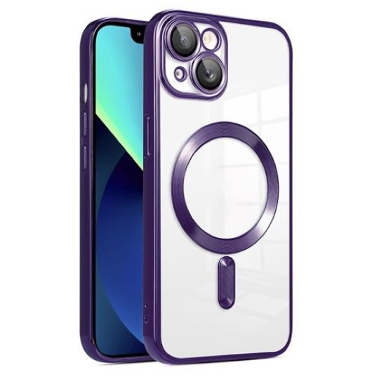 Magsafe Electroplated Transparent Case Back Cover For iPhone 13