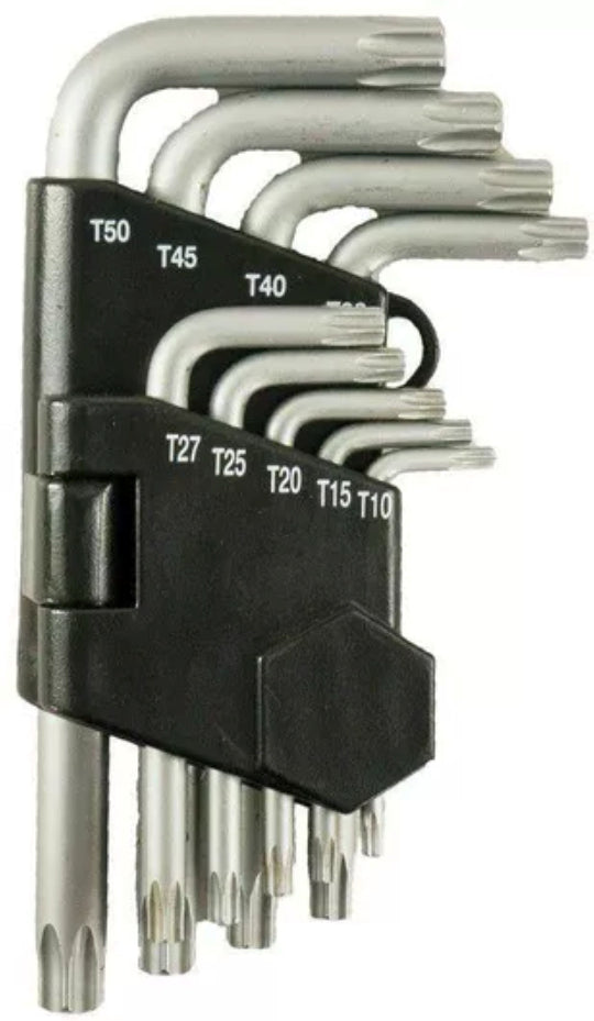 Xinlong L Key Set 9 Pieces Double End L type Torx Star Head Key Set Hand Tools