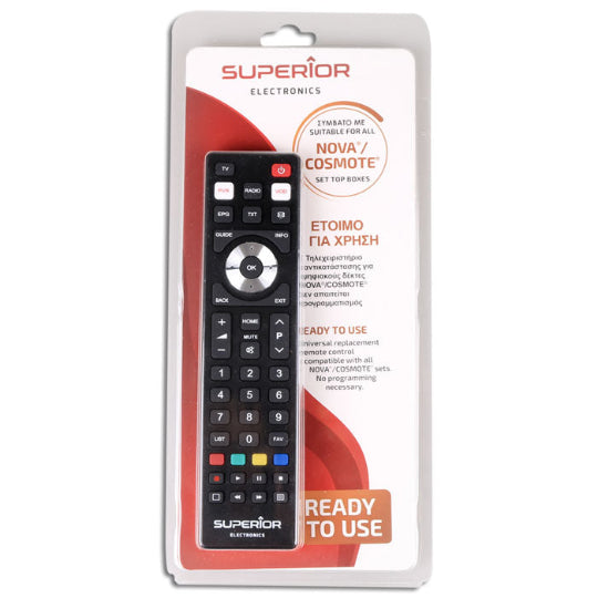 Superior Electronics Compatible OTE Remote Control for Nova and CosmoteTV