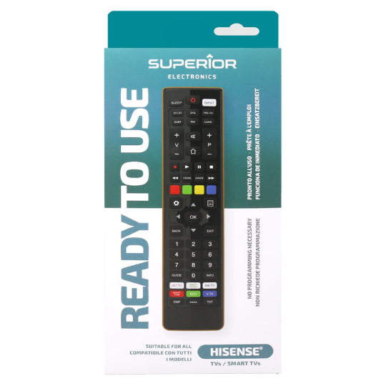 Superior Electronics Universal Smart Remote Control for Hisense TVs