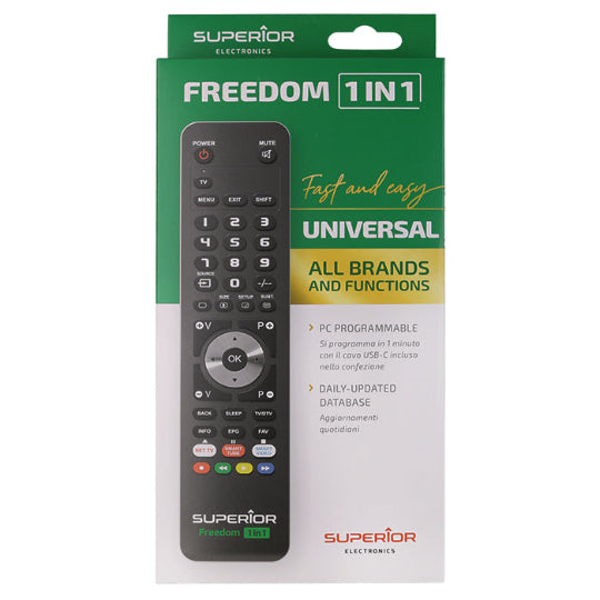 Superior Electronics Universal Remote Control Superior Freedom Usb for Televisions and Digital Receivers