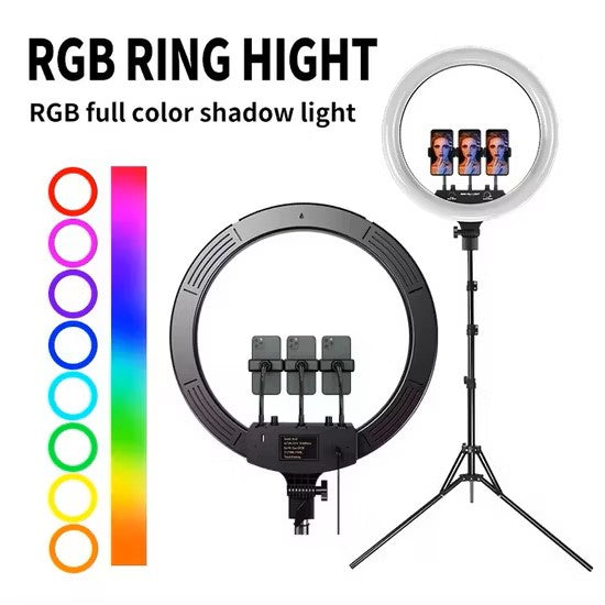 Led Ring Light RGB MJ45 with Base 18"