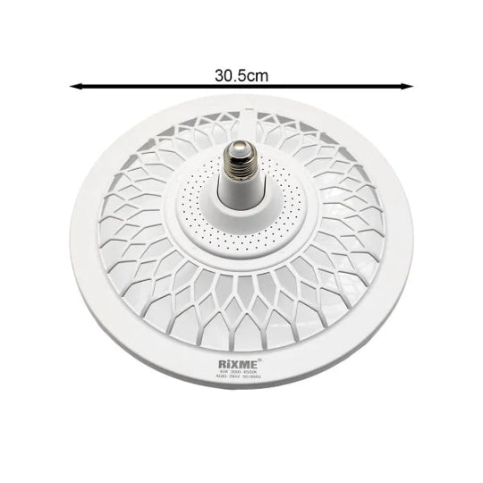 Rixme E27 60W Light Dimmable Ceiling Fan with Remote Control LED Light Bedroom Ceiling Lamp