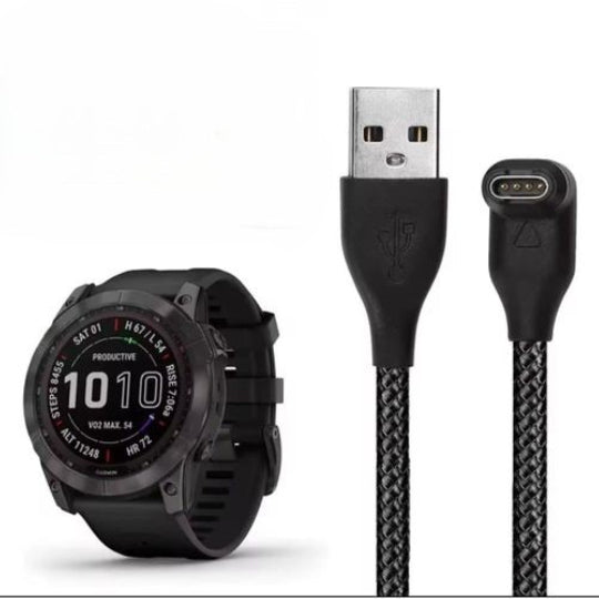 Charger Cable 1m for Garmin Fenix 7/7S/7X/6/6S/6X/5/5X/5S Vivoactive 3 Forerunner 945 935 245 Instinct 2 Black
