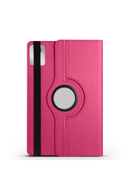 360° Rotating Stand Book Case For Lenovo Idea Tab 11" 2025 (Fuchsia)