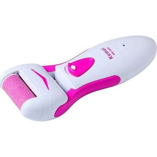 Kemei KM - 2502X New 3 in 1 Portable Electric Lady Foot Callus Remover with 2 Replaceable Heads 