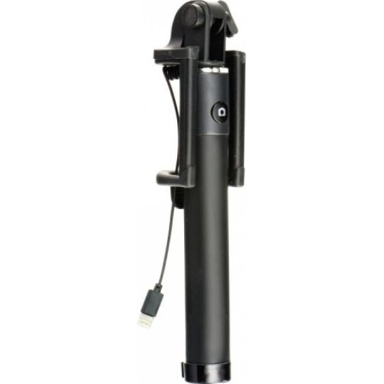OEM Selfie Stick Black With Lightning Cable 70cm