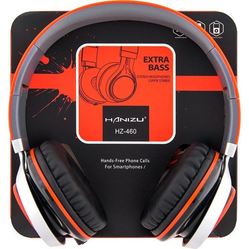 Hanizu HZ-460 Wired On Ear Headphones Red 