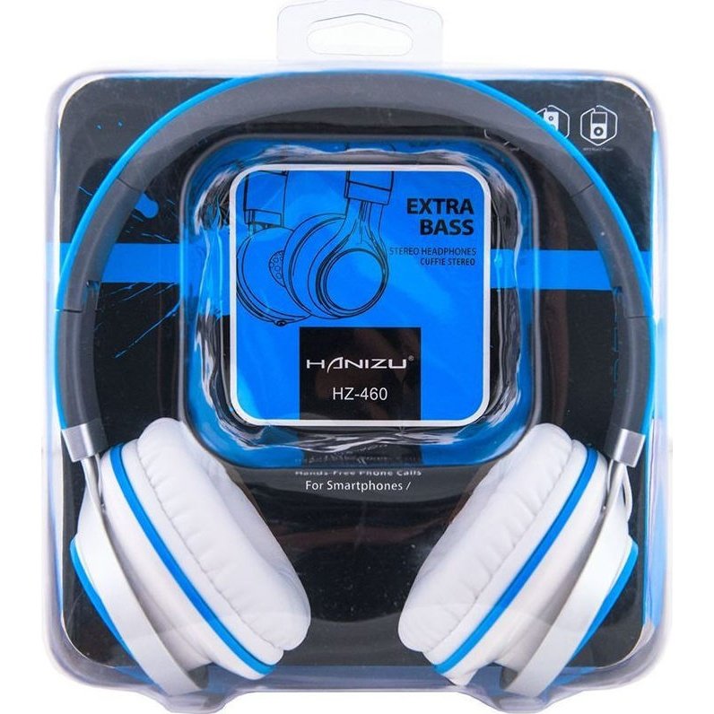 Hanizu HZ-460 Wired On Ear Headphones Blue 