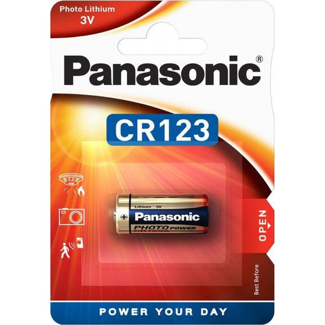 Panasonic Photo Power Lithium Battery CR123 3V