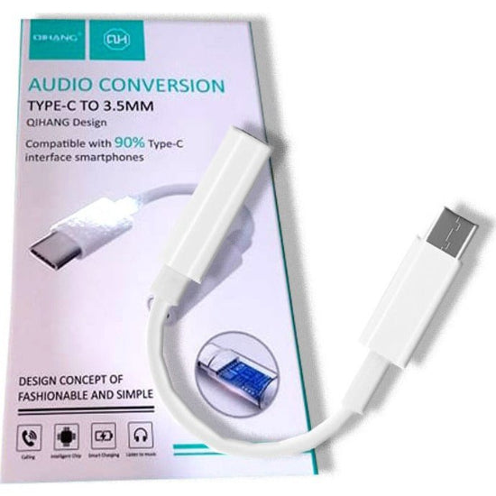 QIHANG M30 Converter USB-C male to 3.5mm female White 