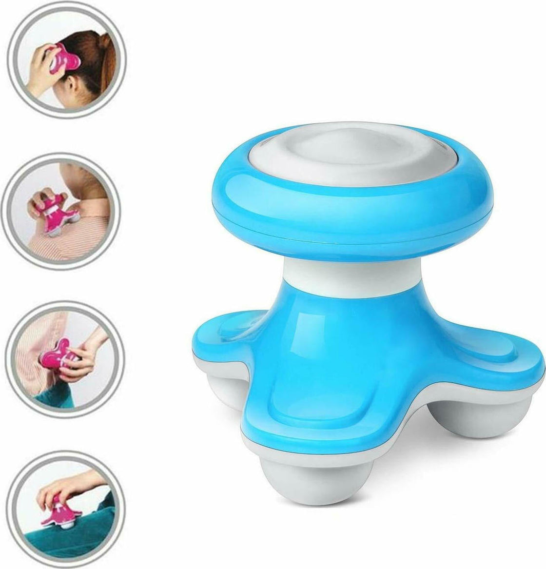 Super Life Electric Mini Massager Xf-69 Body Massager with Vibration Blue