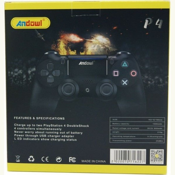 Andowl Q-P4 Wireless Gamepad for PS4 Black 