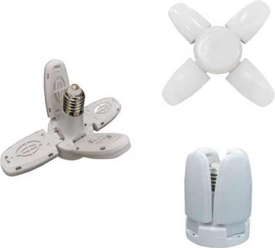 Mini Fan Blade Led Bulb E27 Lamp Holder 28W