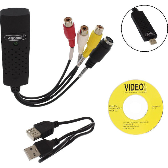 Andowl Q-HD31 Video Capture for Laptop / PC USB-A 