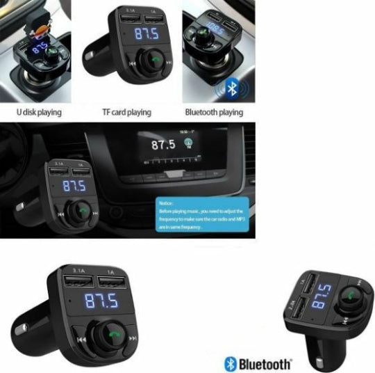 Takemore Car Wireless FM Transmitter Fast Charger 2 USB Ports VC-28