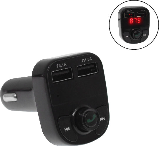 Takemore Car Wireless FM Transmitter Fast Charger 2 USB Ports VC-28