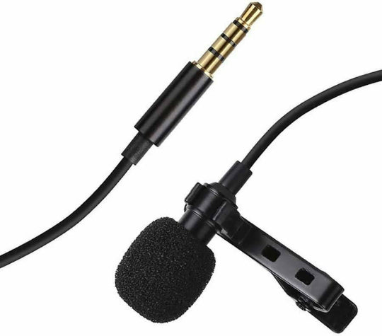 Lavalier Wired Condenser Microphone 3.5mm Jack Lice for Audio Recording KM-008 (1.8m)