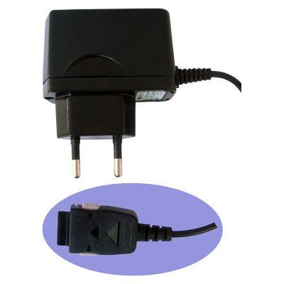 Φορτιστής με Ενσωματωμένο Καλώδιο Μαύρος (LG 7050/7200/1100/2100/U300/341 Travel Mini)