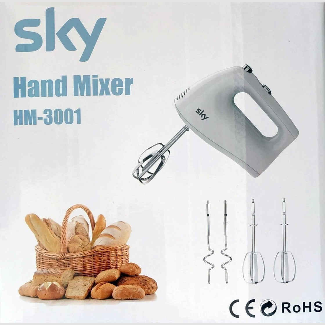 HM-3001 Hand Mixer 250W White 