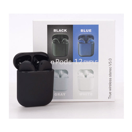 inPods 12 Earbud Bluetooth Handsfree Sweatproof Headphones Black