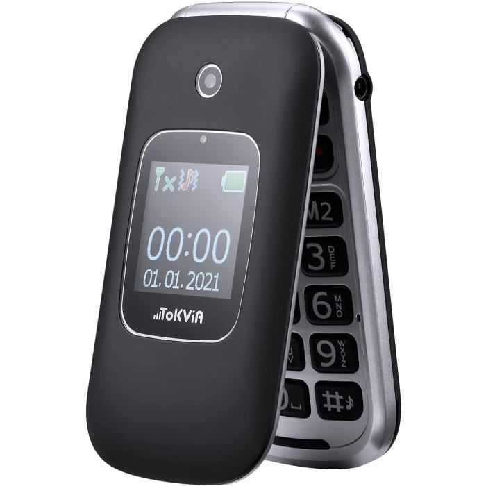 Tokvia T221 Single SIM Mobile Phone with Big Buttons Black