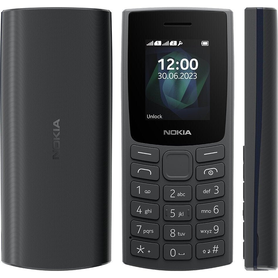 Nokia 105 4G Dual SIM Mobile Phone with Buttons Charcoal 