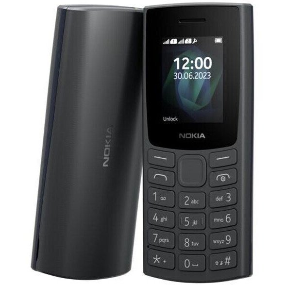 Nokia 105 4G Dual SIM Mobile Phone with Buttons Charcoal 