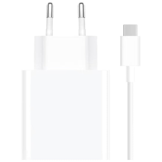 Gerlax 67W Charger with USB-A Port and Cable USB-C Data Cabel White