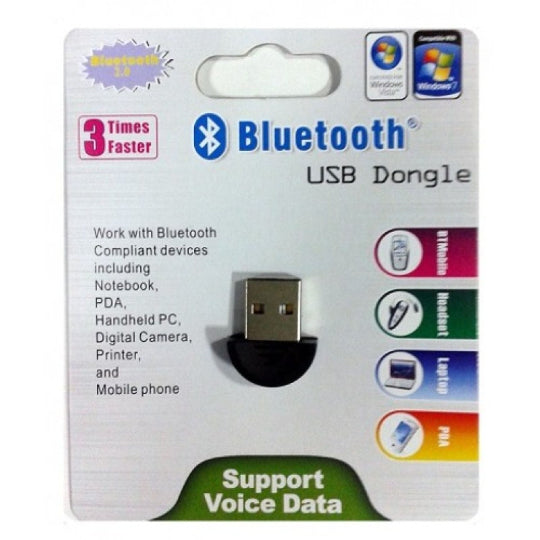Bluetooth 2.0 USB Dongle Adapter Support Voice Data – Black