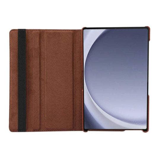Smart Book Case 360° Rotating Stand Protective Case for Samsung Galaxy Tab A9 Plus (Brown)