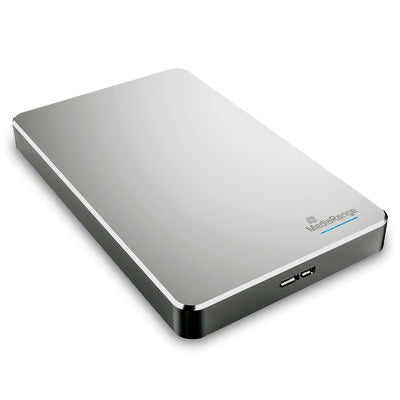 MediaRange External USB 3.0 Hard Disk Drive, HDD, 1TB, silver